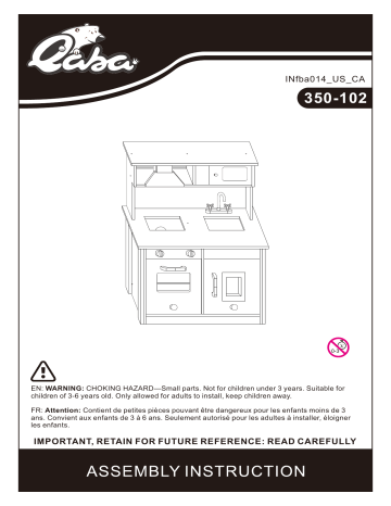 Qaba 350-102V01 Play Kitchen Mode d'emploi | Fixfr