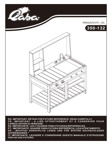 Qaba 350-132 Kids Kitchen Playset Mode d'emploi | Fixfr