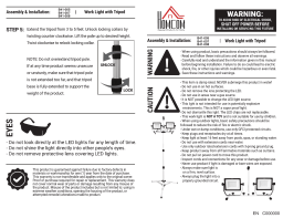 HOMCOM B41-008 14,000 Lumen LED Work Lights Dual Head Weather Resistant Mode d'emploi