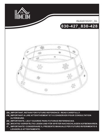 HOMCOM 830-428 Christmas Tree Collar Mode d'emploi | Fixfr