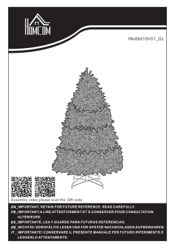 HOMCOM 830-316 6ft Artificial Christmas Tree Mode d'emploi