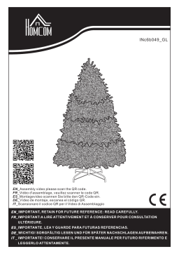 HOMCOM 830-288V01 6ft Christmas Tree Artificial Snow Flocked Mode d'emploi