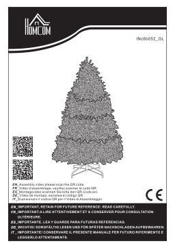 HOMCOM 830-288V03 9ft Snow Flocked Fake Christmas Tree Mode d'emploi