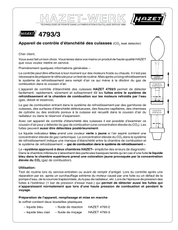 4793-2 | 4793-3 | 4793/3 | Hazet 4793-1 Mode d'emploi | Fixfr