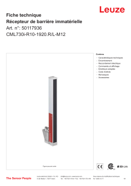 Leuze CML730i-R10-1920.R/L-M12 Lichtvorhang Empfänger Manuel utilisateur