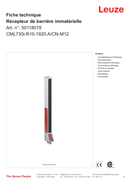 Leuze CML730i-R10-1920.A/CN-M12 Lichtvorhang Empfänger Manuel utilisateur