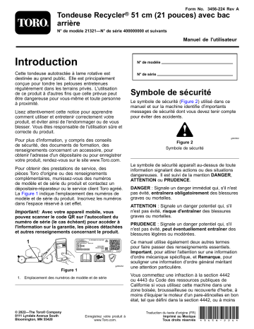 Toro 21in Recycler/Rear Bagging Lawn Mower Walk Behind Mower Manuel utilisateur | Fixfr