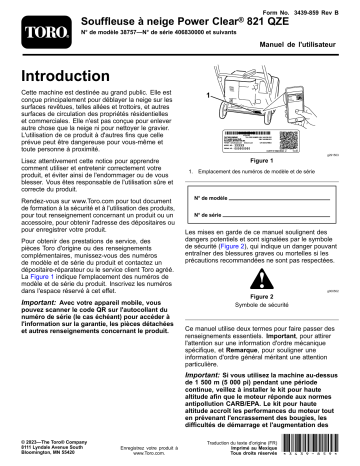Toro Power Clear 821 QZE Snowthrower Manuel utilisateur | Fixfr