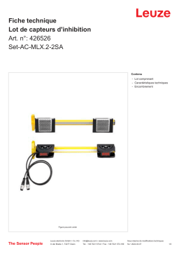 Leuze Set-AC-MLX.2-2SA Muting-Sensor-Set Manuel utilisateur