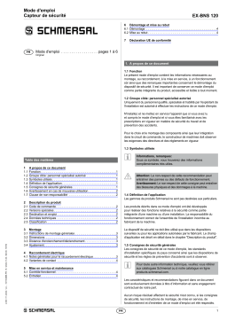 schmersal EX-BNS 120-02Z-3G/D 5,0M EX magnetic safety sensor Mode d'emploi