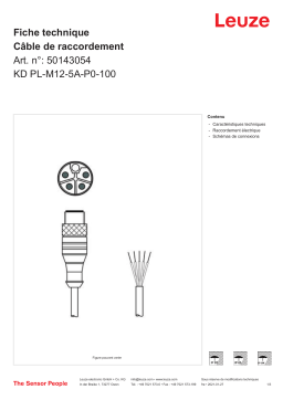 Leuze KD PL-M12-5A-P0-100 Anschlussleitung Manuel utilisateur