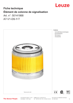 Leuze A7-V1-DS-Y-T Signalsäulenelement Manuel utilisateur