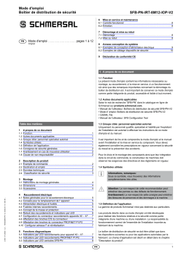 schmersal SFB-PN-IRT-8M12-IOP-V2 Safety Fieldbox Mode d'emploi