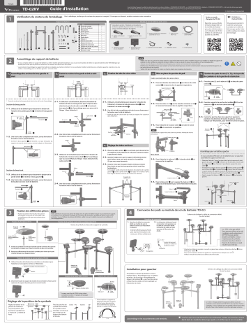 Roland TD-02KV V-Drums Guide d'installation | Fixfr