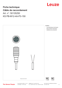 Leuze KS PB-M12-4A-P3-150 Anschlussleitung Manuel utilisateur