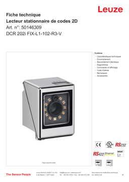 Leuze DCR 202i FIX-L1-102-R3-V Stationärer 2D-Codeleser Manuel utilisateur