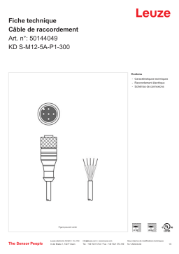 Leuze KD S-M12-5A-P1-300 Anschlussleitung Manuel utilisateur