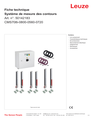 Leuze CMS708i-0800-0560-0720 Konturmesssystem Manuel utilisateur | Fixfr