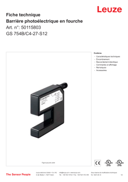 Leuze GS 754B/C4-27-S12 Gabel-Lichtschranke Manuel utilisateur