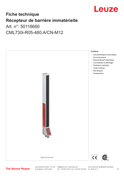 Leuze CML730i-R05-480.A/CN-M12 Lichtvorhang Empfänger Manuel utilisateur