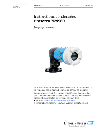 Endres+Hauser Proservo NMS80 Manuel utilisateur | Fixfr