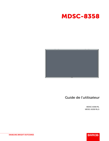 Barco MDSC-8358 Mode d'emploi | Fixfr