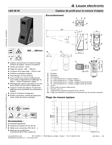 Leuze LES 36HI/VC6.10 Linienprofilsensor Manuel utilisateur | Fixfr