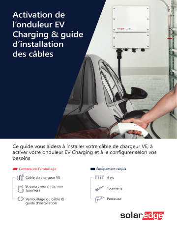 SolarEdge Activation de l’onduleur EV Charging Guide d'installation | Fixfr