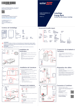 SolarEdge SolarEdge Energy Bank Guide d'installation