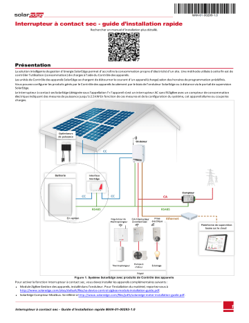 SolarEdge Interrupteur à contact sec Guide d'installation | Fixfr
