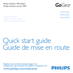 Philips GoGear SA3MXX04 Guide d'installation rapide