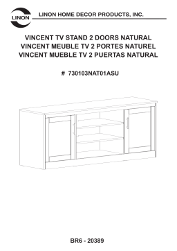 Linon Home Decor THD03609 Waverly 66.88 in. W Natural 40 in. TV Stand Mode d'emploi
