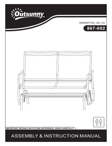 Outsunny 867-002V01 Wicker Outdoor Rocking Chair Mode d'emploi | Fixfr