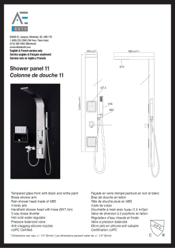 A&E 240192 Capri XI 2-Jet Shower Panel System spécification