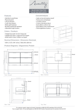 Avanity ALLIE-VS43-WTG-D Allie 43 in. W x 22 in. D Bath Vanity spécification