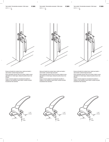 Prime-Line H 3645 Dark Bronze Right-Hand Casement Locking Handle Mode d'emploi | Fixfr