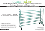 Oceanstar 5SR1606 34.5 in. H 20-Pair 5-Tier Blue Metal Shoe Rack Mode d'emploi