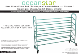 Oceanstar 5SR1606 34.5 in. H 20-Pair 5-Tier Blue Metal Shoe Rack Mode d'emploi