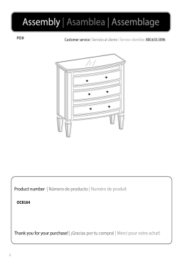 Southern Enterprises HD473987 Sembra 28.25 in. Wooden Rectangle 3-Drawer Mirrored Storage Chest - Glam Style Mode d'emploi