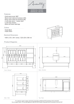 Avanity MARISCAL-VS49-WD Mariscal 49 in. W x 22 in. D Bath Vanity spécification