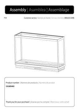 Southern Enterprises HD433356 Kreesa 49 in. Clear/Champagne/Black Rectangle Glass Console Table Mode d'emploi