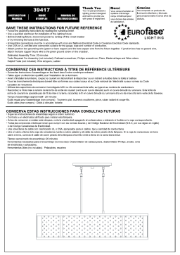 Eurofase 39417-015 Grado 5-Lights Chrome Pendant Mode d'emploi