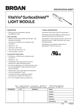 Broan-NuTone FG1000VVS SurfaceShield LED Exhaust Fan Upgrade Grille/Cover spécification