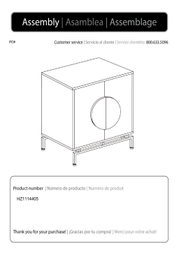 SEI Furniture HZ1114405 Northdom Natural and Chrome Bar Cabinet Mode d'emploi