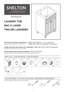 Foremost SHWA2421 Shelton 24 in. Laundry Vanity Mode d'emploi