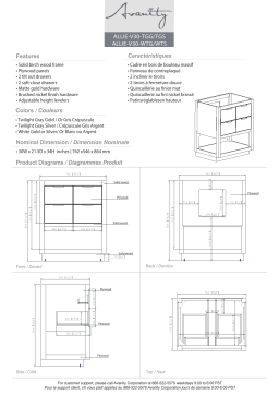 Avanity ALLIE-VS31-WTS-GQ Allie 31 in. W x 22 in. D Bath Vanity spécification