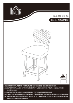 HOMCOM 835-724V00CW Swivel Bar Stools Mode d'emploi