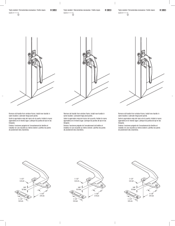 Prime-Line H 3853 Aluminum Left-Hand Offset Casement Locking Handle Mode d'emploi | Fixfr