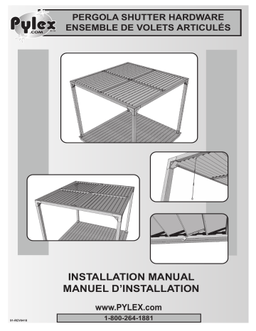 Pylex 12073 Pergola Shutters Hardware Kit Mode d'emploi | Fixfr