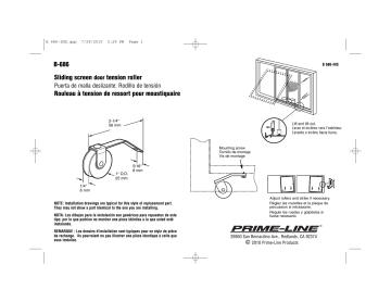 Prime-Line B 686 1 in. Nylon Rollers for Screen Doors (2-Pack) Mode d'emploi | Fixfr